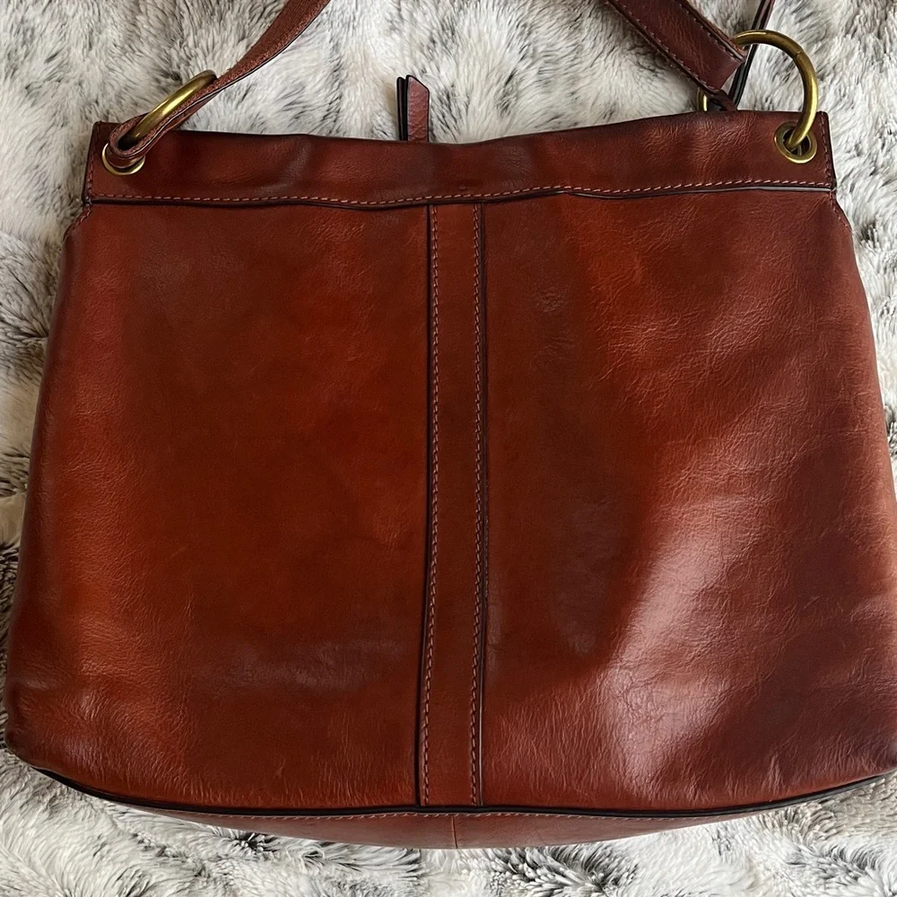 Leather Fossil Shoulder Cross Body Purse - Picture 3 of 6